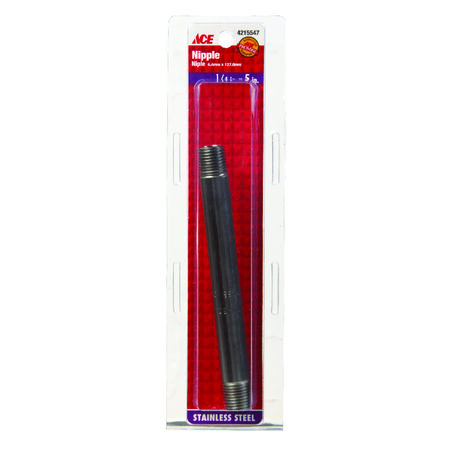 Ace 1/4 in. MPT Stainless Steel 5 in. L Nipple