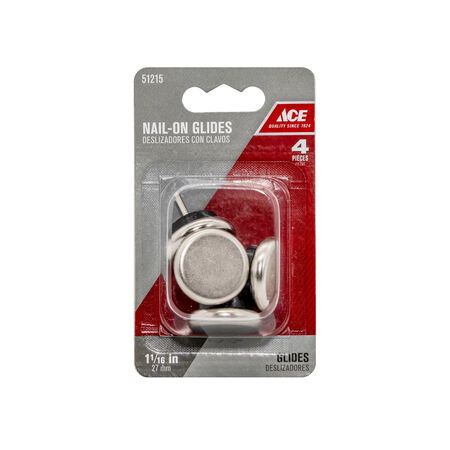 Ace Silver 1-1/16 in. Nail-On Nickel Chair Glide 1 pk