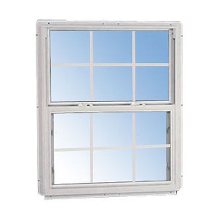36 in. x 52 in. White Aluminum Window Low-E Glass (4/4 Window Pane Arrangement)