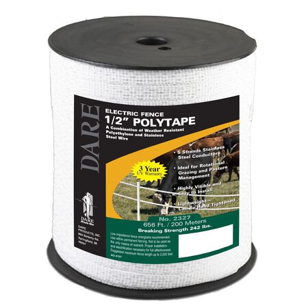 Dare Products Poly Tape 665 ft White