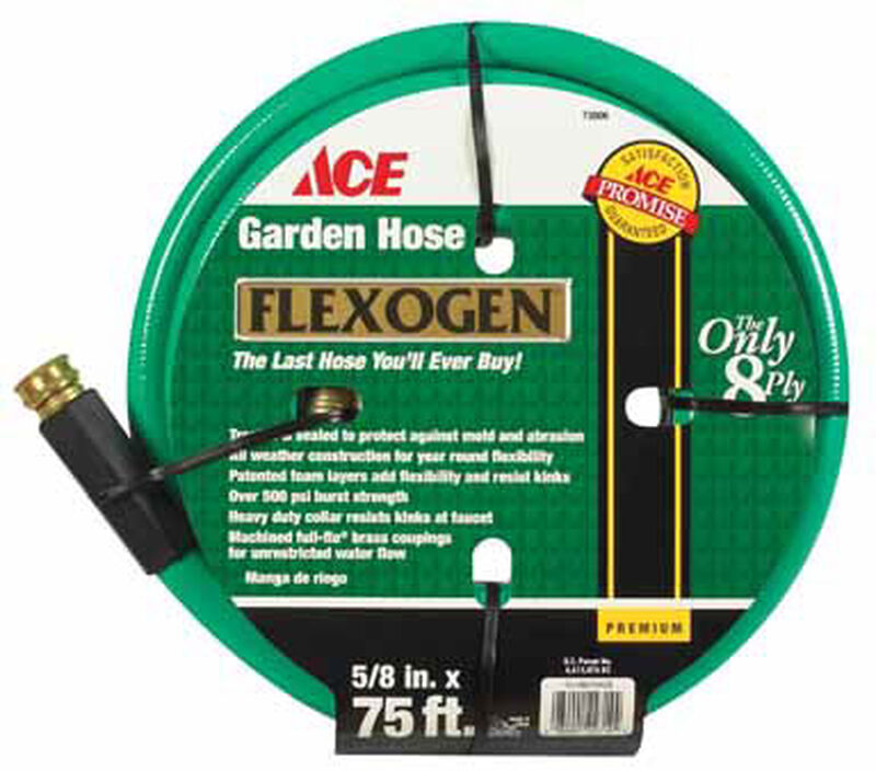 Ace 5/8 in. Dia. x 75 ft. L Garden Hose Kink Resistant Stine Home
