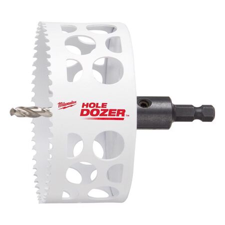 Milwaukee Hole Dozer 4 in. Bi-Metal Hole Saw with Arbor and Pilot Bit 1 pk