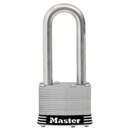 Master Lock 4-3/8 in. H X 2 in. W Laminated Steel 4-Pin Tumbler Weather-Resistant Padlock