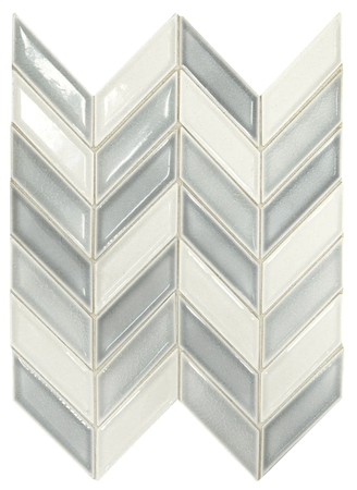 Premier Accents Ice Blue Chevron 9" x 12" 8mm Porcelain Mosaic Wall Tile (0.809 sq. ft./Each) *Limited Time Buy*