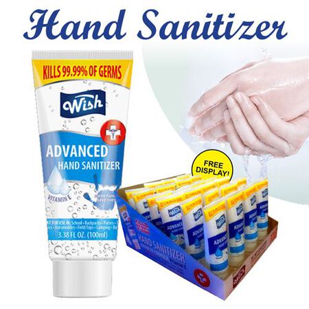 Wish Pocket Size Hand Sanitizer 3.38 oz. Tube with Vitamin E