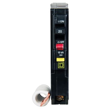 Square D QO 20 amps Plug In Single Pole Circuit Breaker