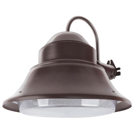 50-Watt Bronze Outdoor Integrated LED 13 in. Wall/Post Mount Security Area Light with Dusk to Dawn Photocell
