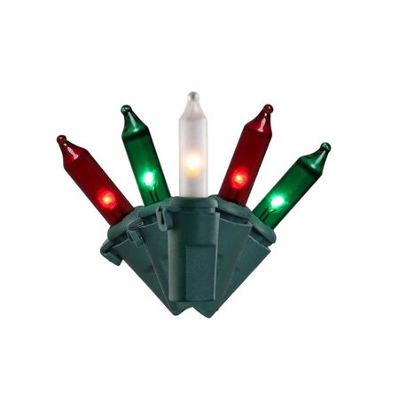 Celebrations Classic LED T5 Red/Green/Pure White 100 ct String Christmas Lights 24.75 ft.