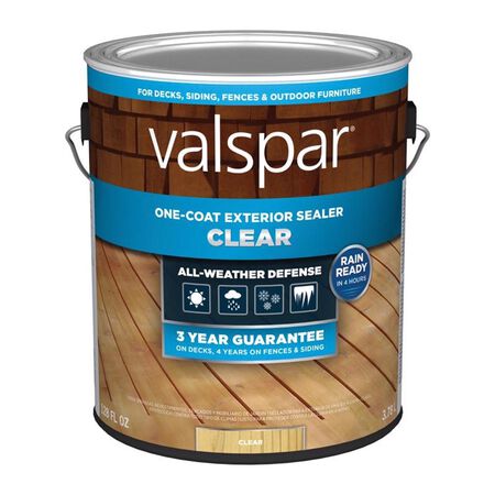 Valspar One-Coat Clear Transparent Deck and Concrete Sealer 1 Gallon