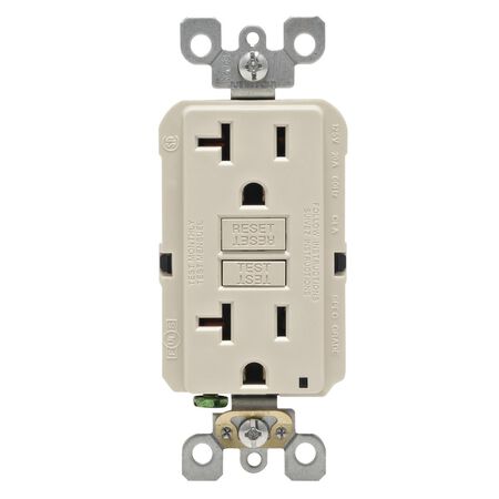 Leviton SmartlockPro 20 amps 125 V Duplex Light Almond GFCI Outlet 5-20R 1 pk