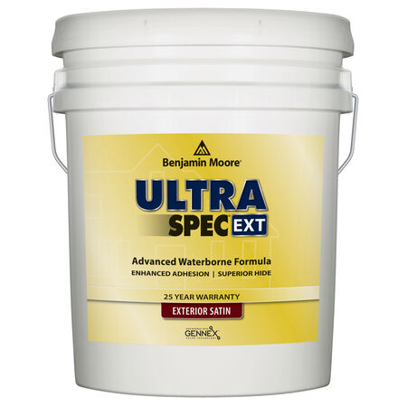 Benjamin Moore Ultra Spec Satin White Water-Based Paint Exterior 5 gal
