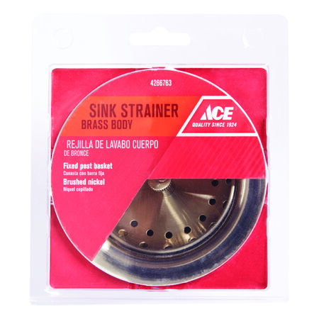 Ace 3-1/2 in. D Stainless Steel Brass Basket Strainer Assembly