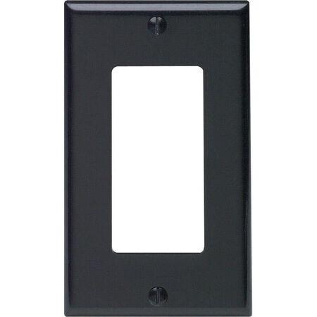 Leviton Decora Black 1 gang Thermoset Plastic Decorator Wall Plate 1 pk