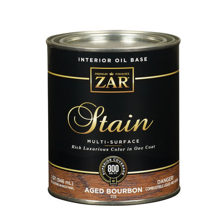 ZAR Semi-Transparent Smooth Aged Bourbon Oil-Based Oil Wood Stain 1 qt.
