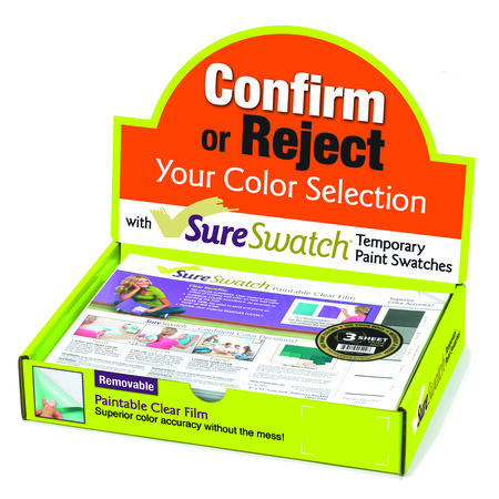 SureSwatch 12 in. W X 9 in. L Plastic Paint & Stick Paint Samples