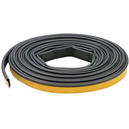 M-D Black Silicone Weatherstrip For Doors 20 ft. L X 1/4 in.