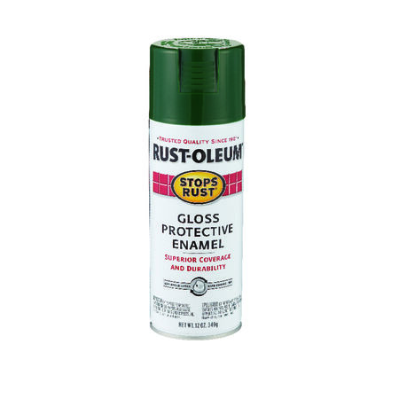 Rust-Oleum Stops Rust Gloss Hunter Green Spray Paint 12 oz