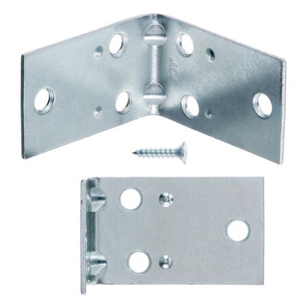 Ace 2-1/2 in. H X 3.75 in. W X 2-1/2 in. D Zinc Inside Wide Corner Brace