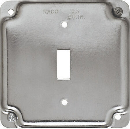 Raco Square Steel Box Cover For 1 Toggle Switch