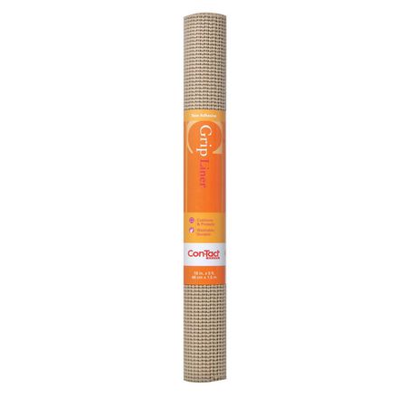 Con-Tact Beaded Grip 5 ft. L X 18 in. W Taupe Non-Adhesive Shelf Liner