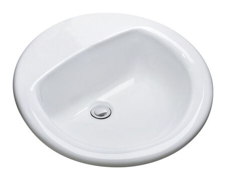 Mansfield MS Round 19-1/4 in. Self-Rimming Lavatory Sink White