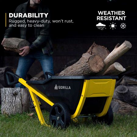 Gorilla Carts Poly Yard Cart 600 lb. cap.