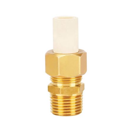 Homewerks Schedule 40 3/4 in. Compression X 3/4 in. D MPT CPVC/Brass Adapter Coupling