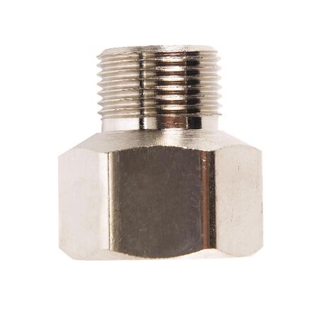 Anderson Metals 3/8 in. Female Compression 1/4 in. D Male Compression Chrome Compression Adapter