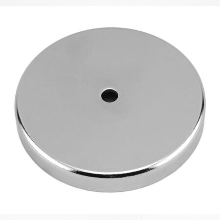 Magnet Source .303 in. L X 2.04 in. W Silver Ceramic Round Base Magnet 25 lb. pull 1 pc