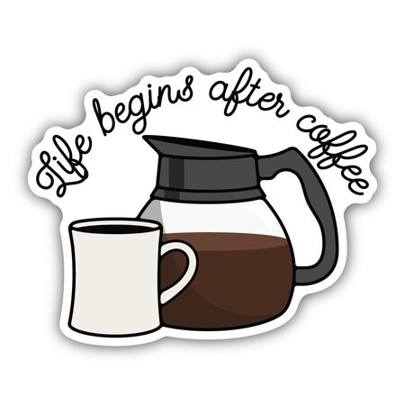 Sticker Northwest Life Begins After Coffee