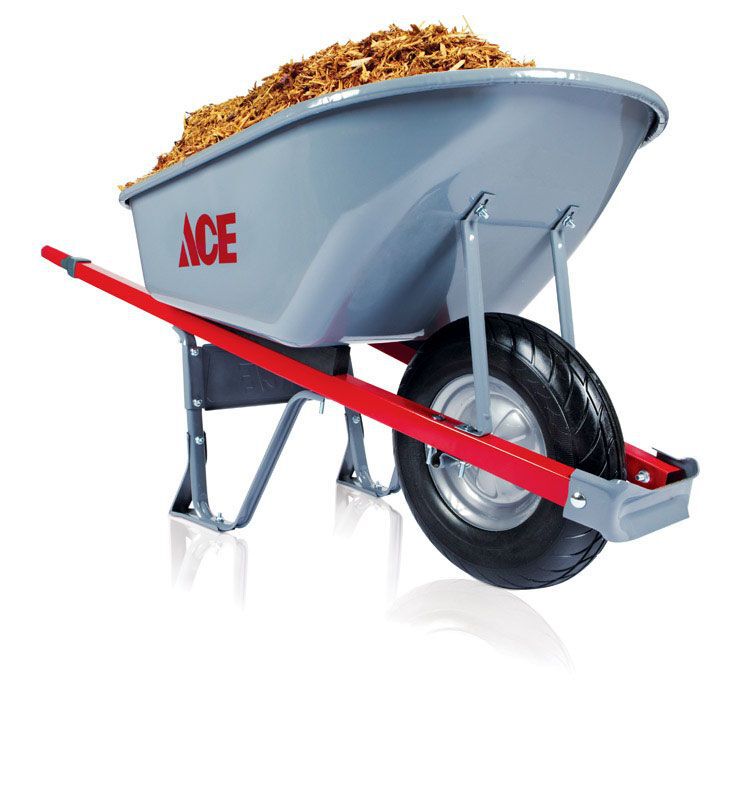 Ace Steel Single Wheel Wheelbarrow 6 cu. ft. Stine Home + Yard The