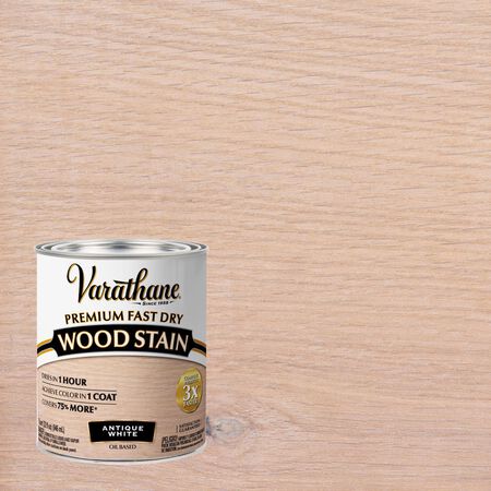 Varathane Fast Dry Wood Stain Semi-Transparent Antique White Oil-Based Urethane Modified Alkyd Wood