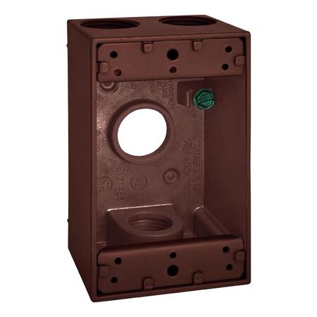 Sigma Engineered Solutions New Work 18 cu in Rectangle Metallic 1 gang Weatherproof Box Bronze