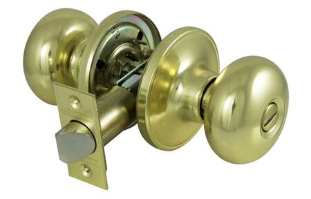 ProSource TF710V-PS Privacy Lockset, Tubular Design, Polished Brass
