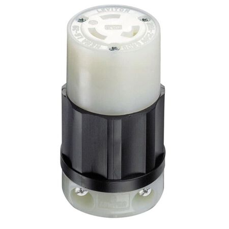 Leviton Industrial Nylon Grounding Locking Connector L6-20R 16-10 AWG 2 Pole 3 Wire