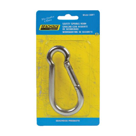 Seachoice Stainless Steel 4 in. L X 3/8 in. W Safety Spring Hook 1 pk