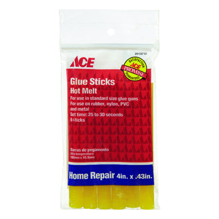 Ace .43 in. D X 4 in. L Extra Strength Glue Sticks Clear 6 pk