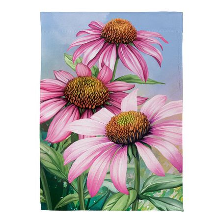 Evergreen Cornflower Trio Suede Garden Flag