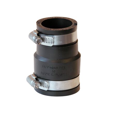 Fernco Schedule 40 1-1/2 in. Hub each X 1-1/4 in. D Hub PVC Flexible Coupling 1 pk