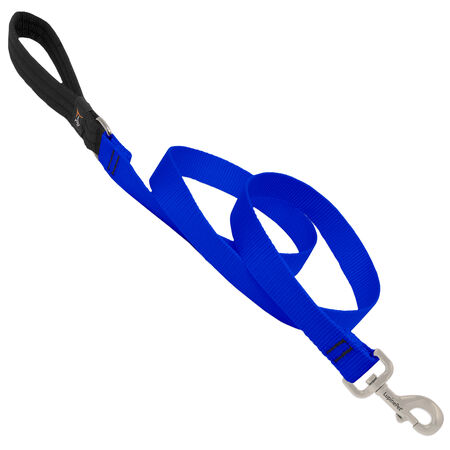 Lupine Pet Basic Solids Blue Blue Nylon Dog Leash