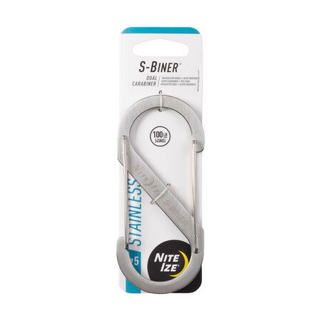 Nite Ize S-Biner 1.8 in. D Stainless Steel Silver Carabiner Key Holder