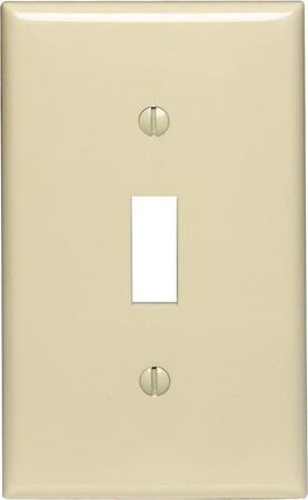 Leviton Ivory 1 gang Nylon Toggle Wall Plate 1 pk