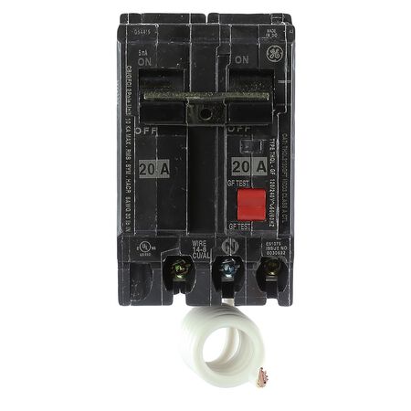 GE Double Pole 20 amps Circuit Breaker With Self Test