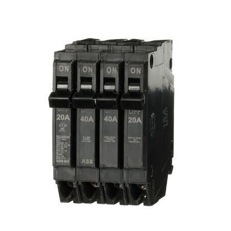 BB 20-amp/40-amp/20-amp 4 -Pole Quad Circuit Breaker