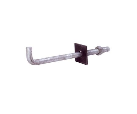 Grip-Rite 5/8in. x 10in. Galvanized Anchor Bolts With 3 x 3 Square Washers