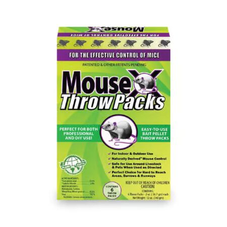 MouseX Non-Toxic Bait Pellet Throw Pack For Mice 12 oz. 6 Pack