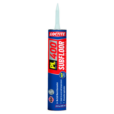 Loctite PL 400 Subfloor Adhesive Synthetic Latex Subfloor Construction Adhesive 28 oz