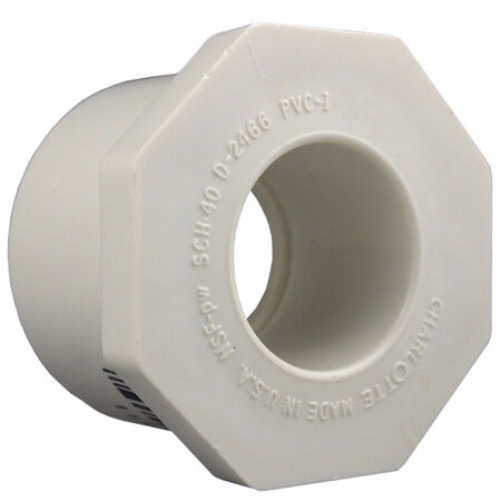 Charlotte Pipe Schedule 40 2 in. Spigot X 1-1/4 in. D Slip PVC Reducing Bushing 1 pk