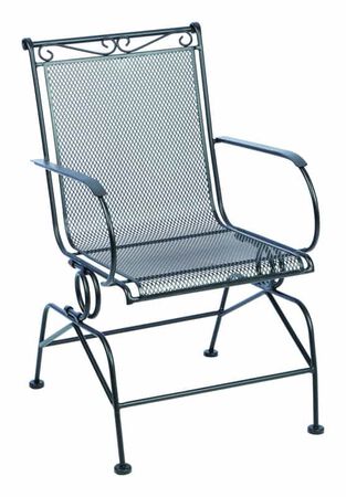 Living Accents Coil Spring 1 Black Steel Chair