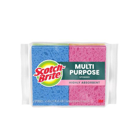 Scotch-Brite Ocelo Medium Duty Sponge For All Purpose 4 pk